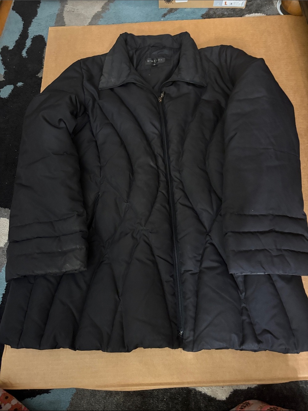 Braetan Black Quilted Puffer Coat